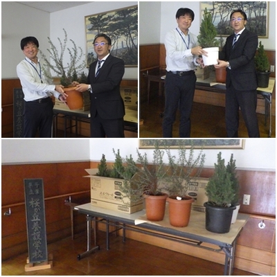 千葉県立桜ヶ丘特別支援学校訪問　植物の寄贈